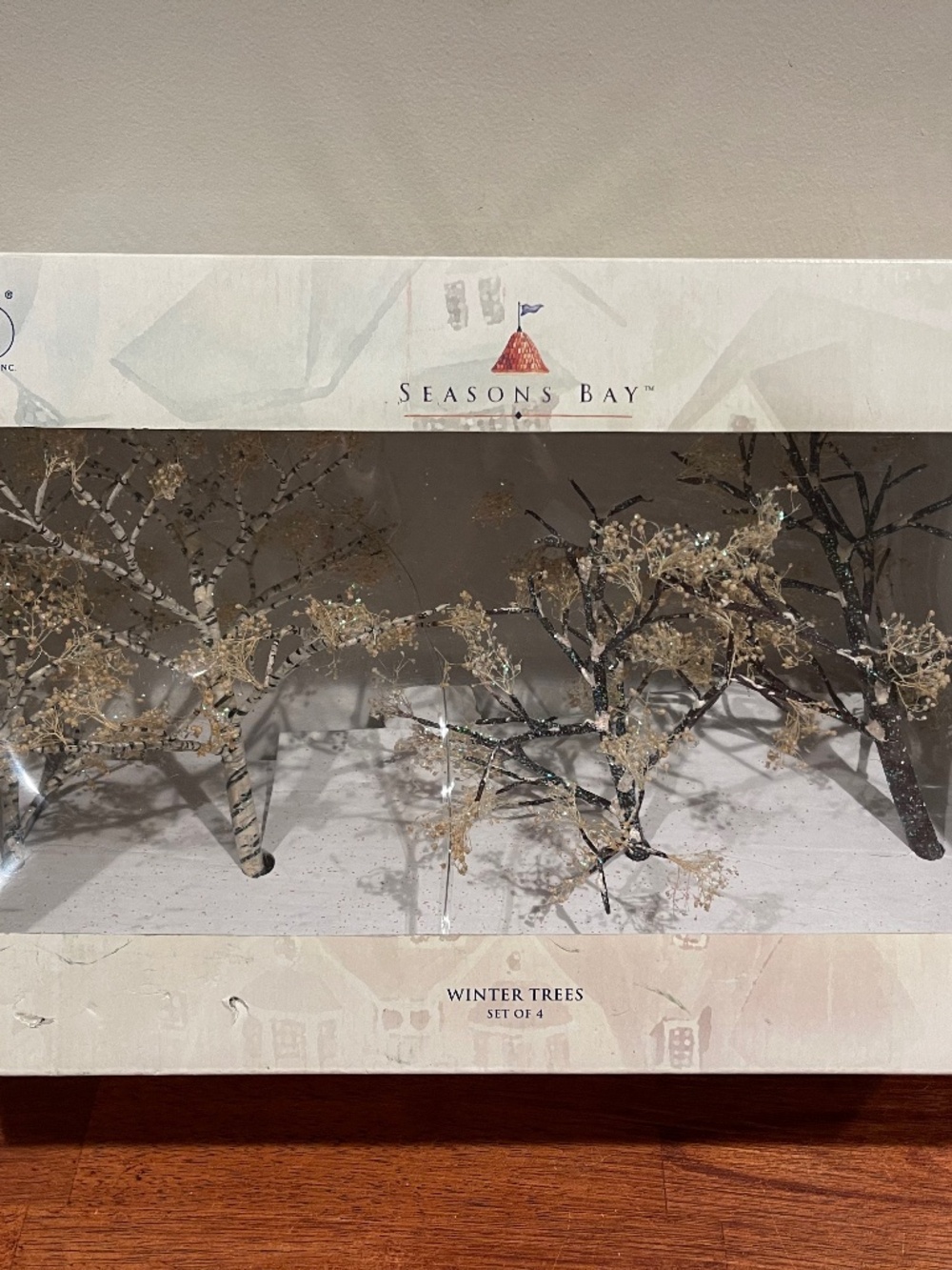 READ Dept 56 Seasons Bay Winter Trees Set of 4 Department 56 Retired